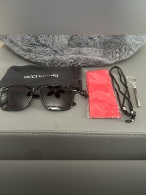 Occi Chiari Black Sunglasses with Red Cleaning Cloth